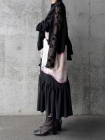 画像18: 【孔雀×抱き茗荷紋】黒留袖フルオブリボンドレス (18)
