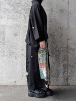 画像5: 【楼閣山水文様】黒留袖バックルベルトスカートセットアップ (5)