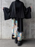 画像2: 【楼閣山水文様】黒留袖バックルベルトスカートセットアップ (2)