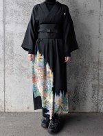 画像14: 【楼閣山水文様】黒留袖バックルベルトスカートセットアップ (14)