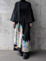 画像1: 【楼閣山水文様】黒留袖バックルベルトスカートセットアップ (1)