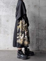 画像10: 【金駒飛鶴×庵木瓜紋】黒留袖無限wayワンピース (10)