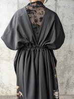 画像7: 【金駒飛鶴×庵木瓜紋】黒留袖無限wayワンピース (7)