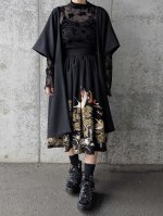 画像1: 【金駒飛鶴×庵木瓜紋】黒留袖無限wayワンピース (1)
