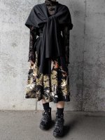 画像6: 【金駒飛鶴×庵木瓜紋】黒留袖無限wayワンピース (6)