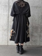 画像3: 【金駒飛鶴×庵木瓜紋】黒留袖無限wayワンピース (3)