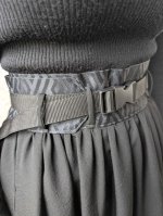 画像8: 【剣片喰紋】黒紋付オーバースカートセットアップ (8)