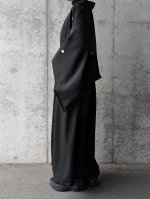 画像3: 【剣片喰紋】黒紋付オーバースカートセットアップ (3)