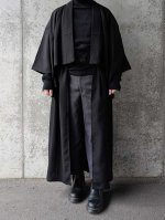 画像10: 【剣片喰紋】黒紋付オーバースカートセットアップ (10)