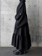 画像4: 【梅鉢紋】黒紋付ティアードコート (4)
