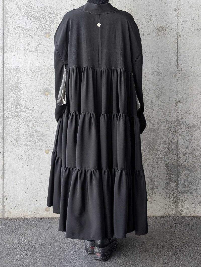 画像5: 【梅鉢紋】黒紋付ティアードコート (5)