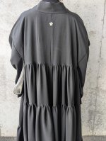 画像9: 【梅鉢紋】黒紋付ティアードコート (9)