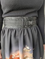 画像10: 【下がり藤紋】落款付き黒留袖オーバースカート＆リボンジャケットセットアップ (10)